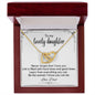 To My Lovely Daughter From Dad - Interlocking Hearts Necklace