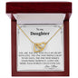 To My Daughter - Interlocking Hearts Necklace