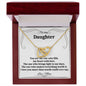 To My Daughter - Interlocking Hearts Necklace