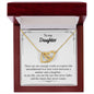 To My Daughter - Interlocking Hearts Necklace