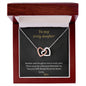 To My Lovely Daughter - Interlocking Hearts Necklace