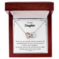 To My Daughter - Interlocking Hearts Necklace