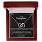 To My Daughter - Interlocking Hearts Necklace