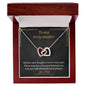 To My Lovely Daughter - Interlocking Heart Necklace