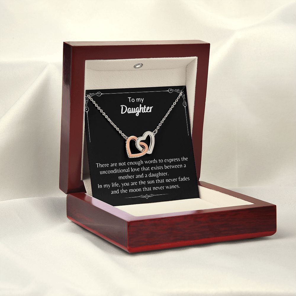 To My Daughter - Interlocking Hearts Necklace