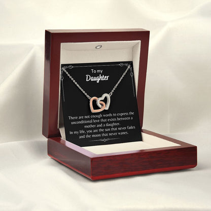 To My Daughter - Interlocking Hearts Necklace