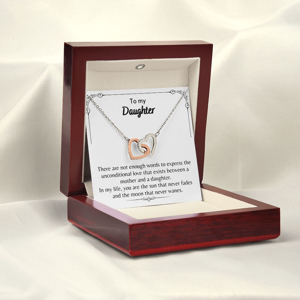 To My Daughter - Interlocking Hearts Necklace