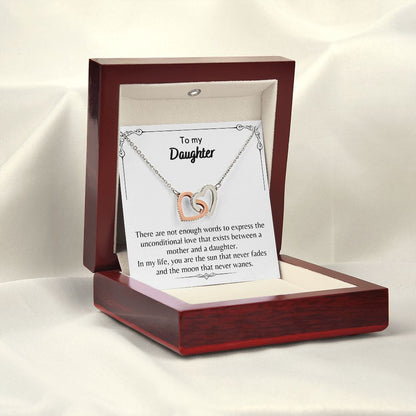 To My Daughter - Interlocking Hearts Necklace
