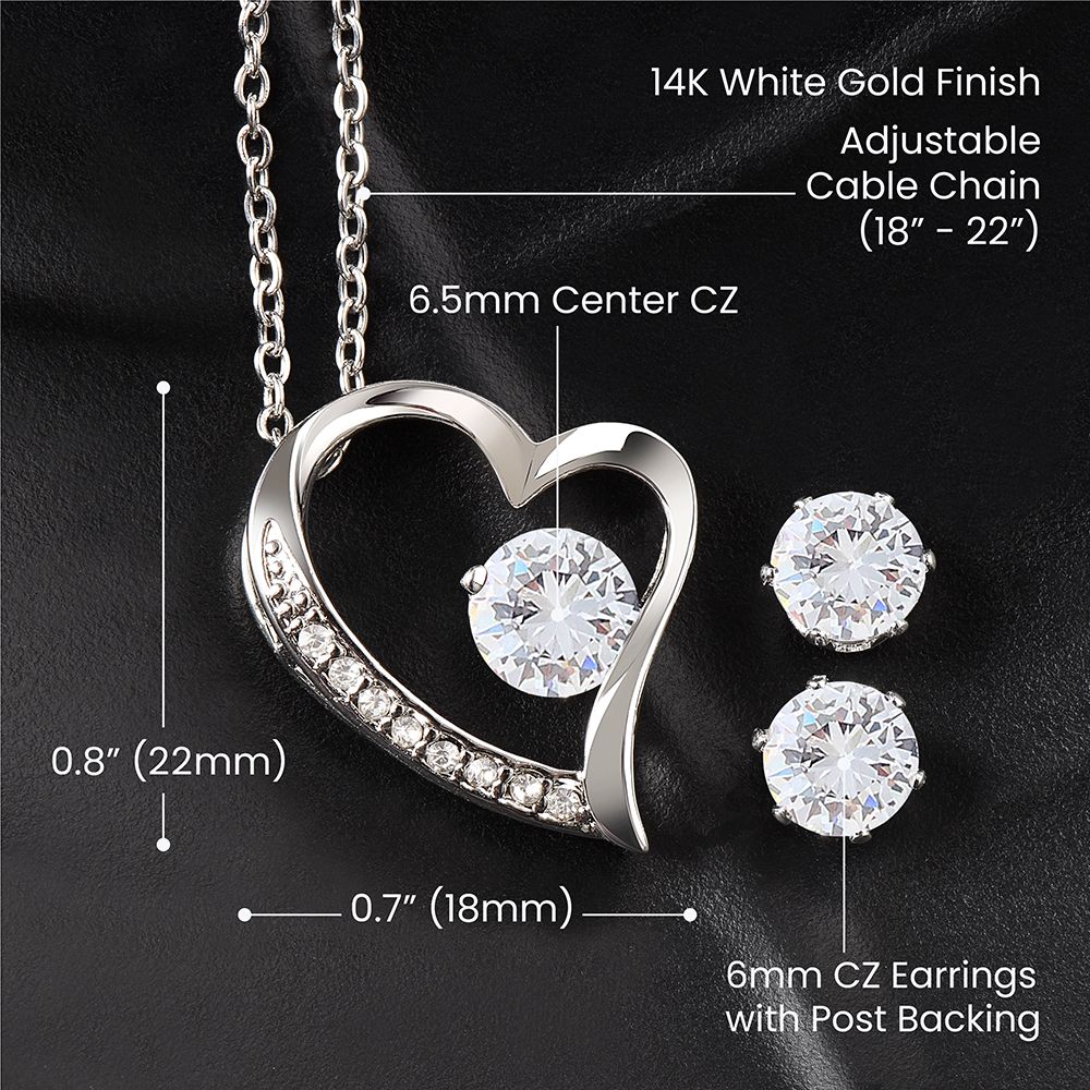 Capricorn Forever Love Necklace And Earrings Set