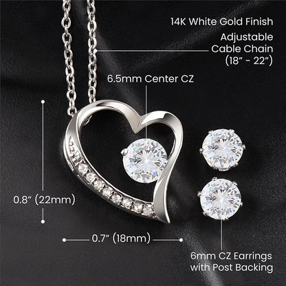 Capricorn Forever Love Necklace And Earrings Set