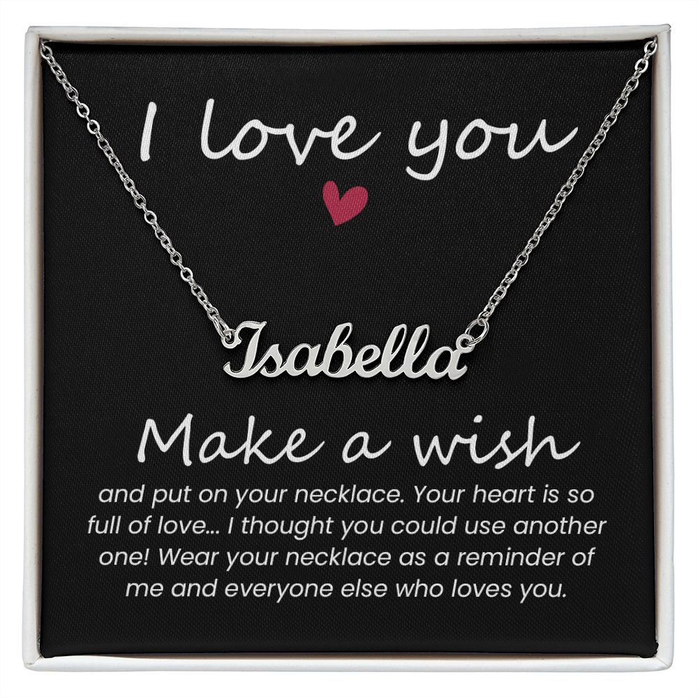 I love you - Name necklace
