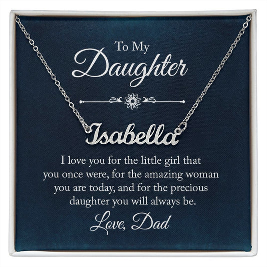 To My Daughter - Name necklace