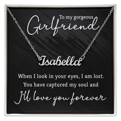To My Gorgeous Girlfriend - Name necklace