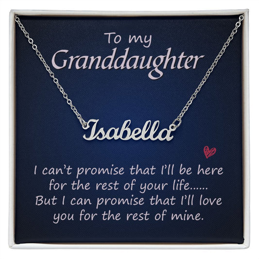 To My Granddaughter - Name necklace