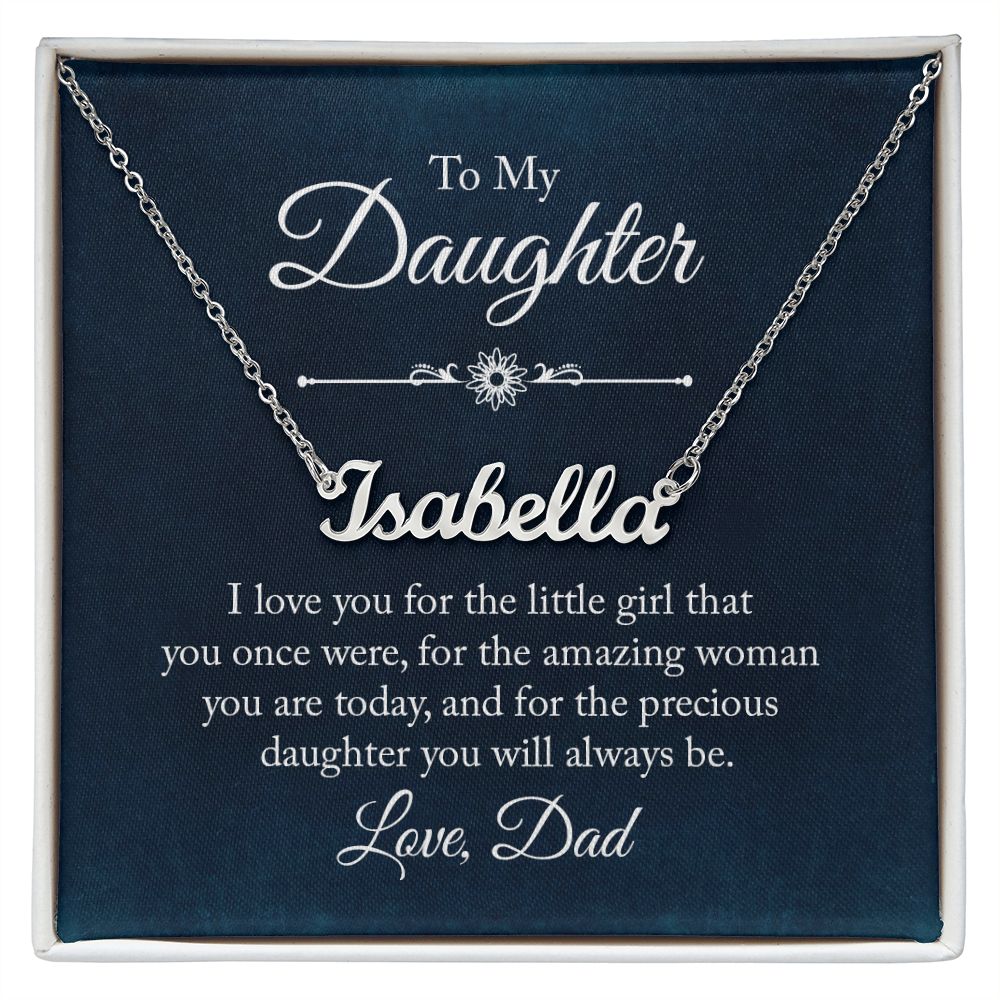 To My Daughter - Name Necklace