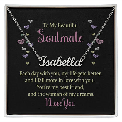To My Beautiful Soulmate - Name necklace