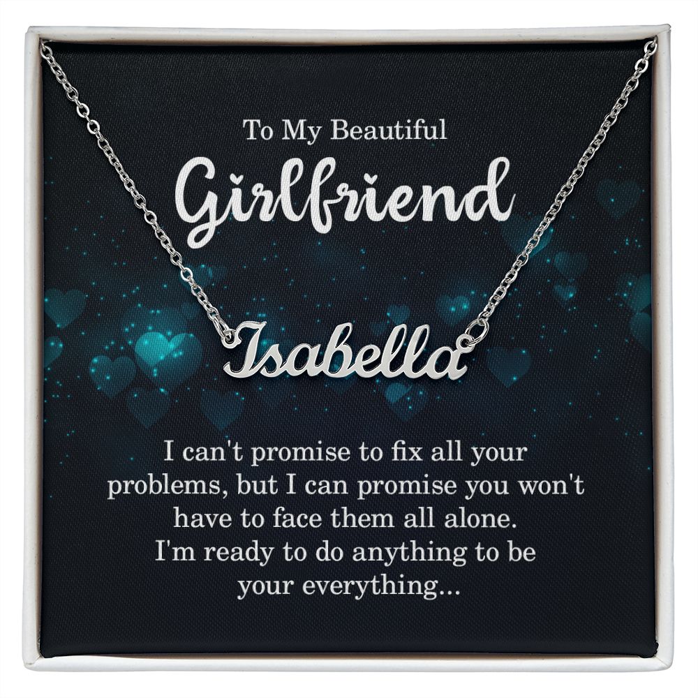 To My Beautiful Girlfriend - Name necklace
