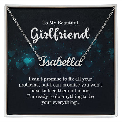 To My Beautiful Girlfriend - Name necklace