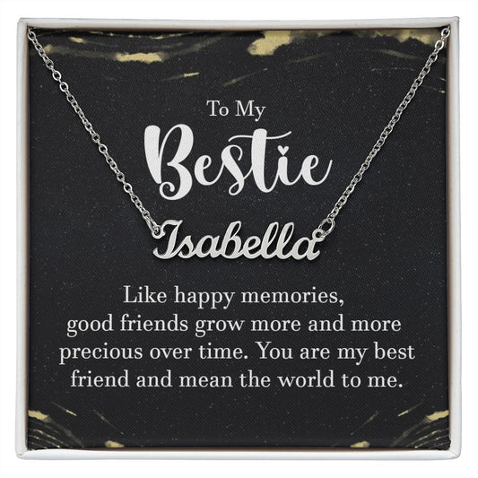 To My Bestie - Name necklace