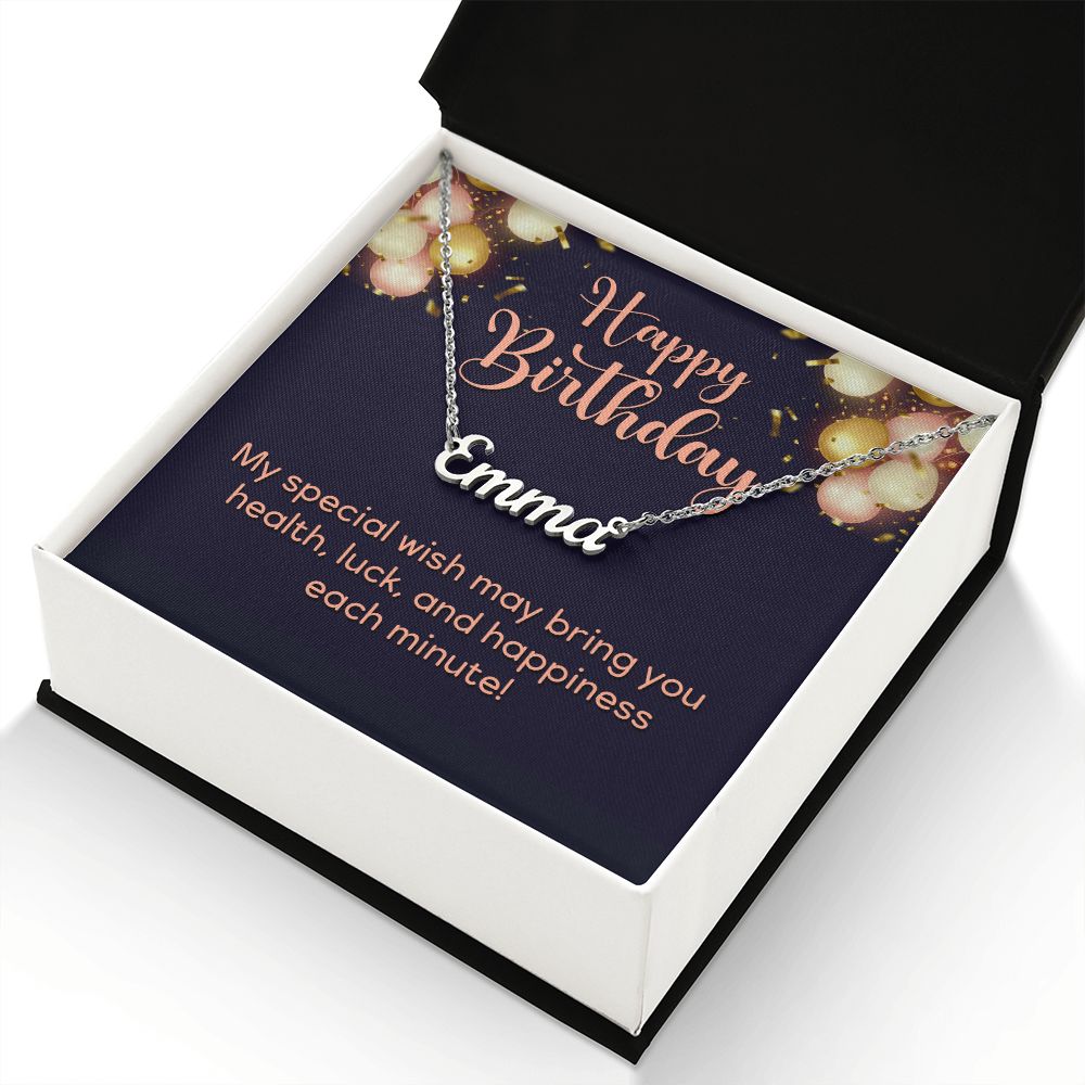 Happy Birthday - Name necklace