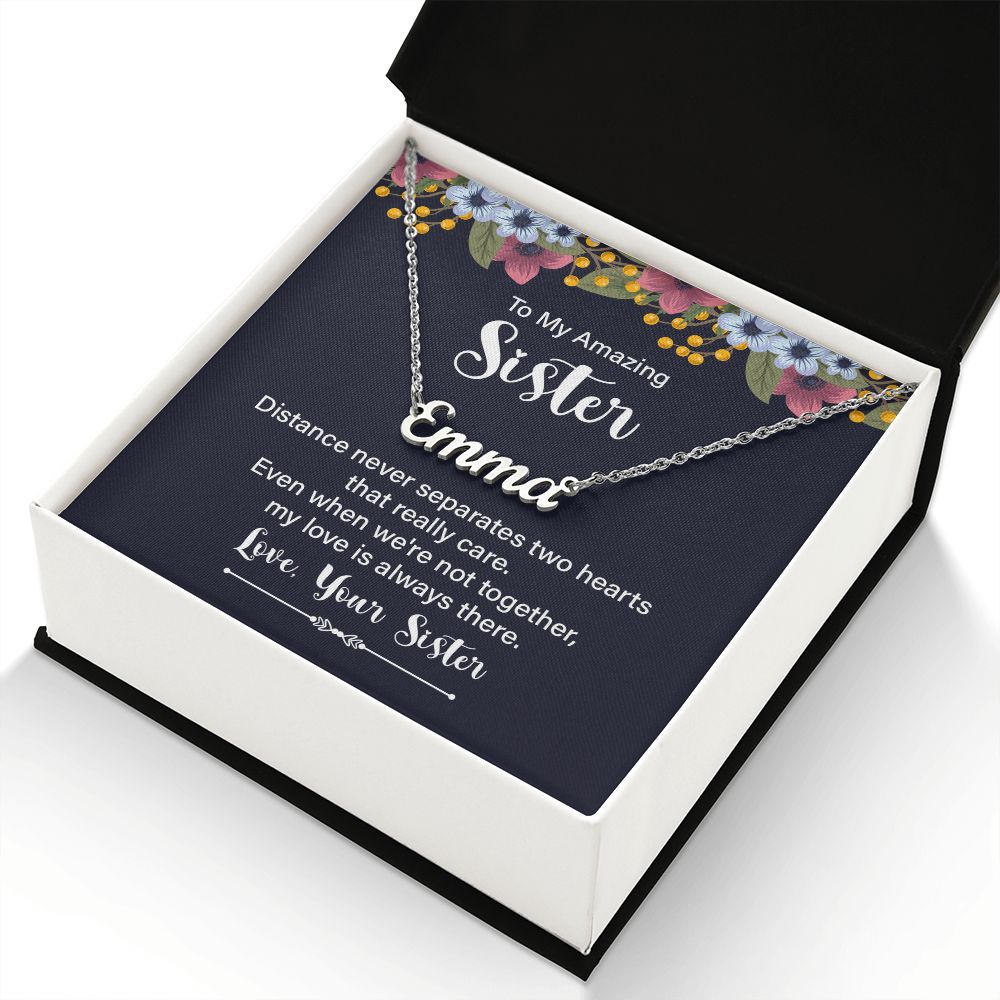To My Amazing Sister - Name necklace