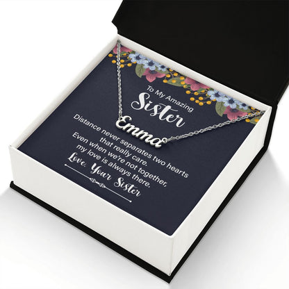 To My Amazing Sister - Name necklace