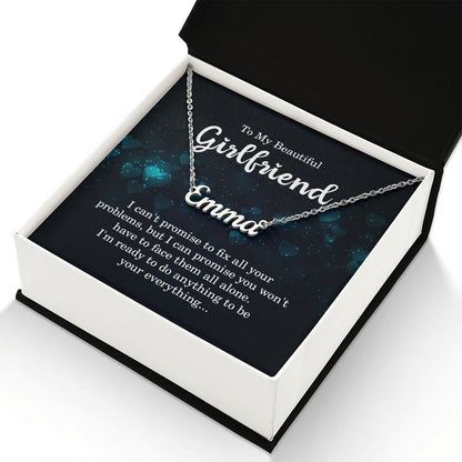 To My Beautiful Girlfriend - Name necklace