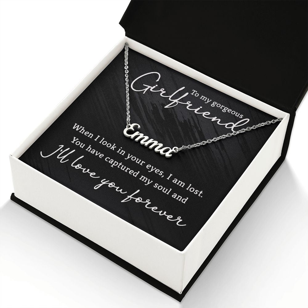 To My Gorgeous Girlfriend - Name necklace