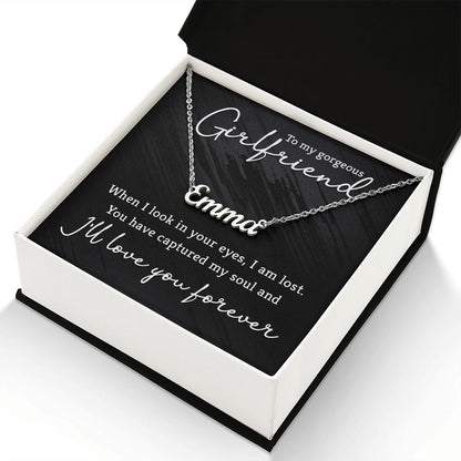 To My Gorgeous Girlfriend - Name necklace