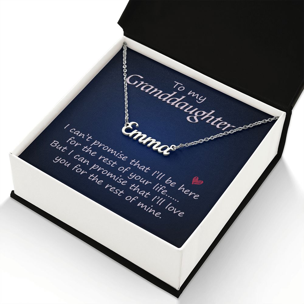 To My Granddaughter - Name necklace