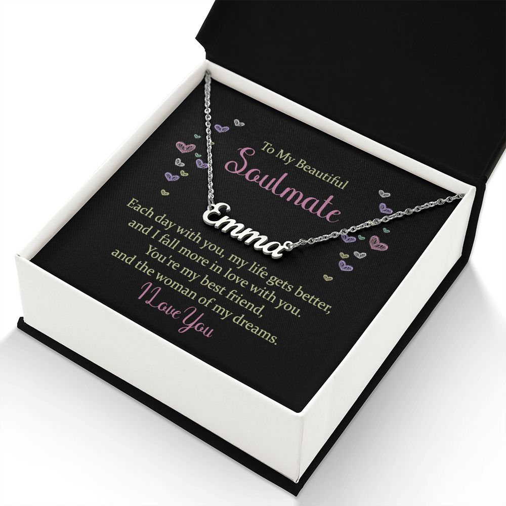 To My Beautiful Soulmate - Name necklace