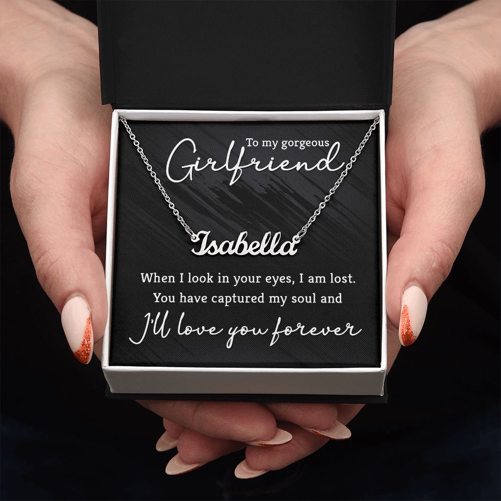 To My Gorgeous Girlfriend - Name necklace