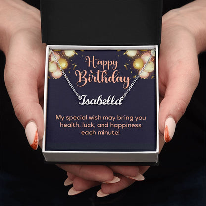 Happy Birthday - Name necklace