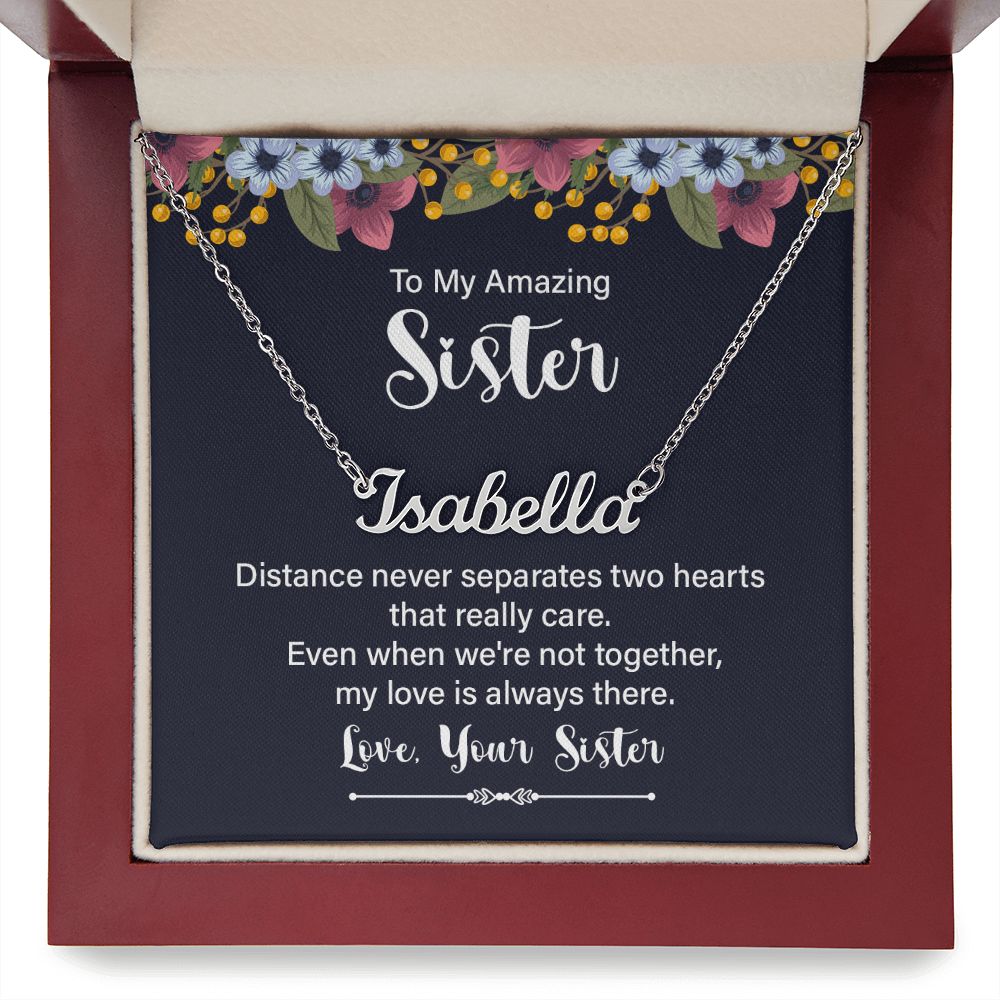 To My Amazing Sister - Name necklace