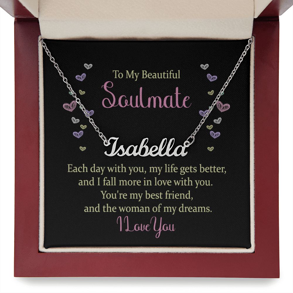 To My Beautiful Soulmate - Name necklace