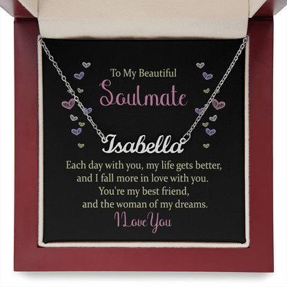 To My Beautiful Soulmate - Name necklace