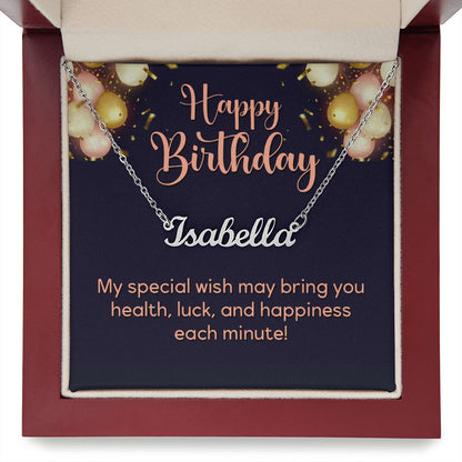Happy Birthday - Name necklace