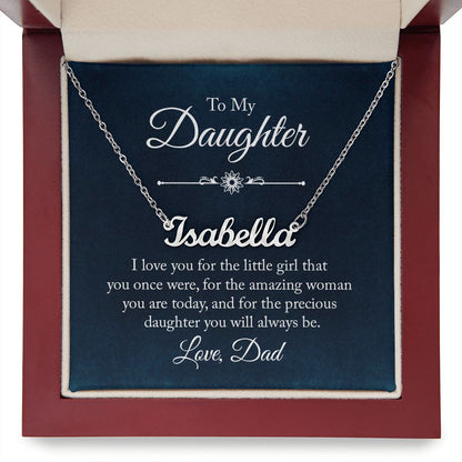 To My Daughter - Name Necklace