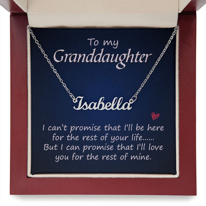 To My Granddaughter - Name necklace