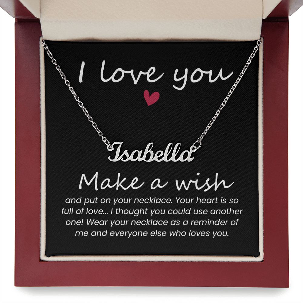 I love you - Name necklace
