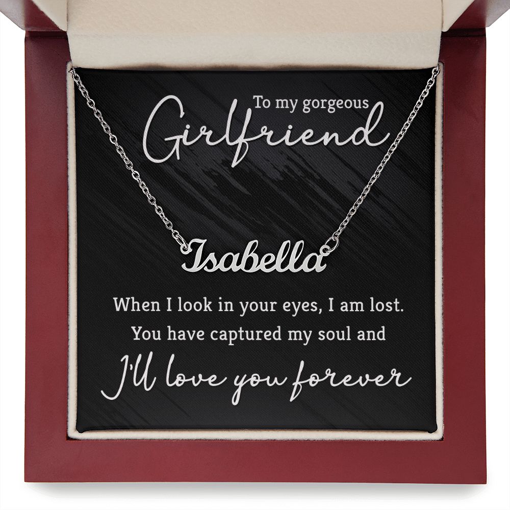 To My Gorgeous Girlfriend - Name necklace