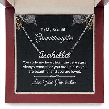 To My Beautiful Granddaughter - Name necklace