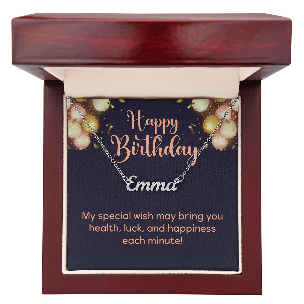 Happy Birthday - Name necklace