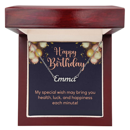 Happy Birthday - Name necklace