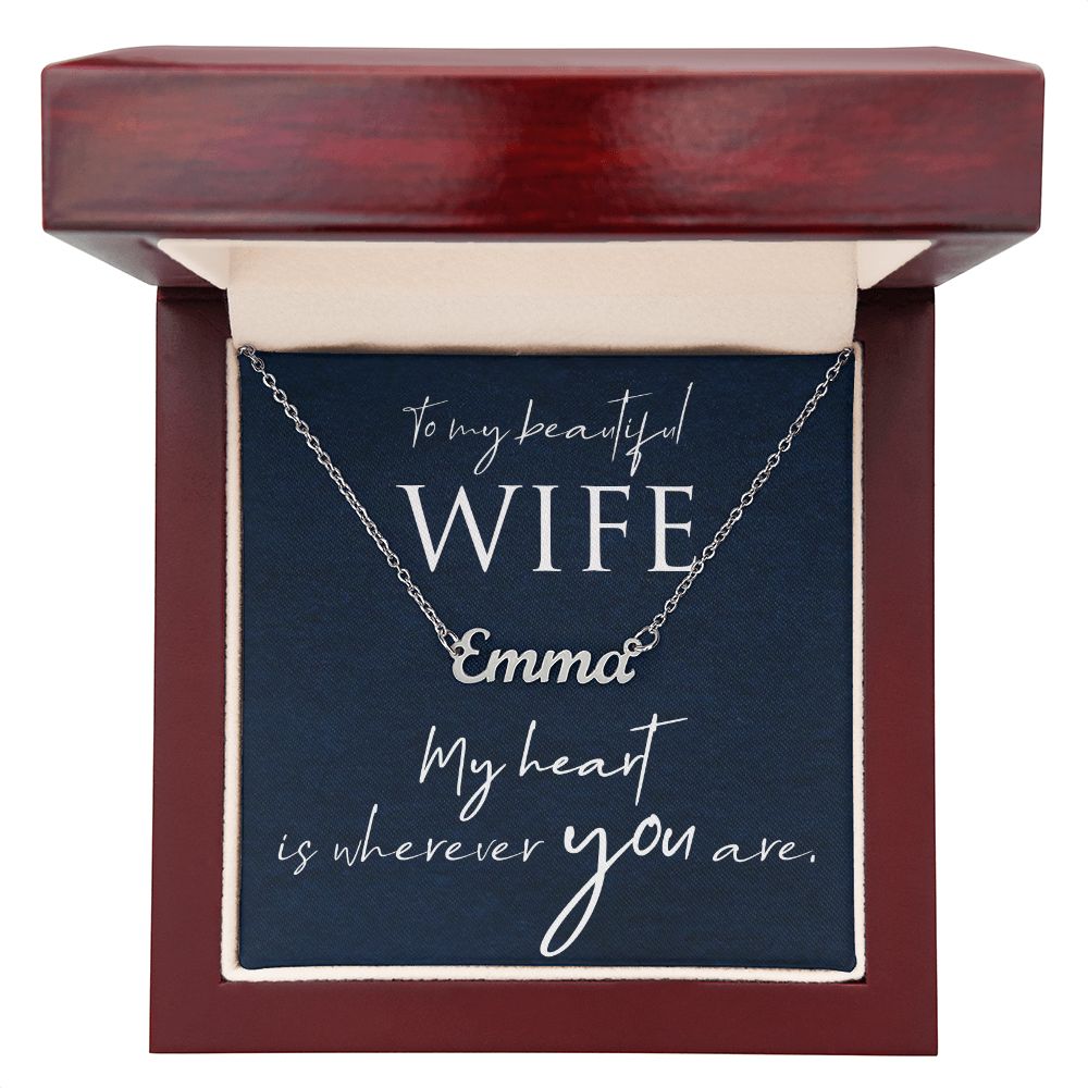 To My Beautiful Wife - Name necklace