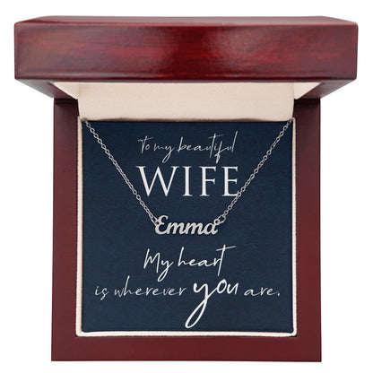 To My Beautiful Wife - Name necklace