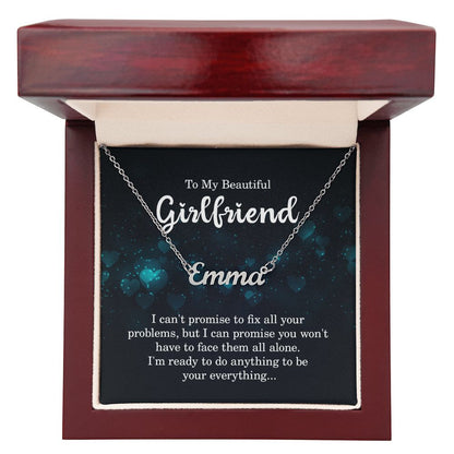 To My Beautiful Girlfriend - Name necklace