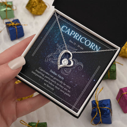 Capricorn Zodiac Forever Love Necklace Template