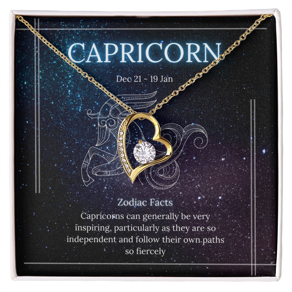 Capricorn Zodiac Forever Love Necklace Template