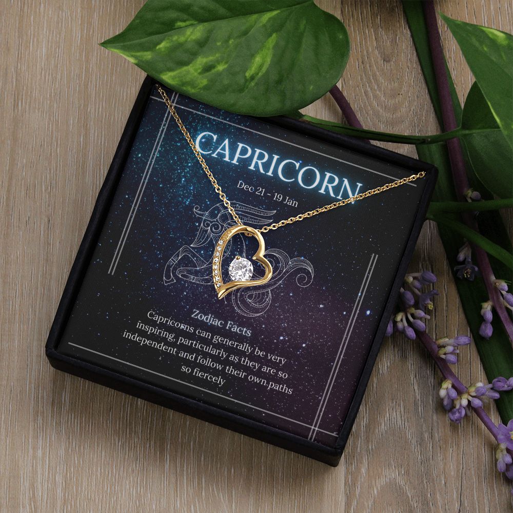 Capricorn Zodiac Forever Love Necklace Template